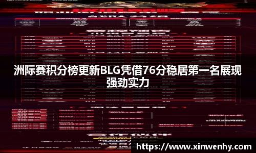 洲际赛积分榜更新BLG凭借76分稳居第一名展现强劲实力